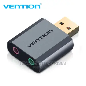Vention Usb External Sound Card Black Metal Type