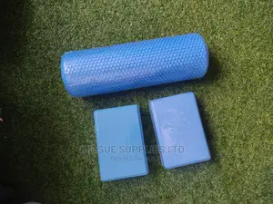 Foam Roller With 2 Yoga Blocks- Blue