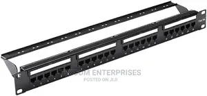 Vention Cat 6 Utp 24 Ports Keystone Patch Panel Black