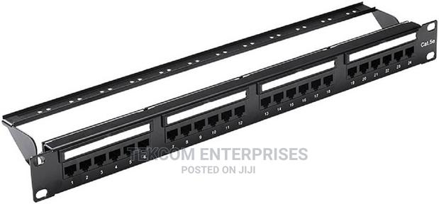 Vention Cat 6 Utp 24 Ports Keystone Patch Panel Black