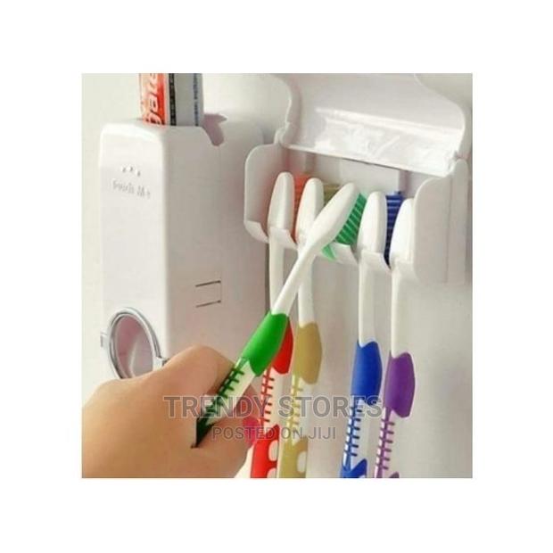 Toothpaste Dispenser With Tooth Brush Holders - main view