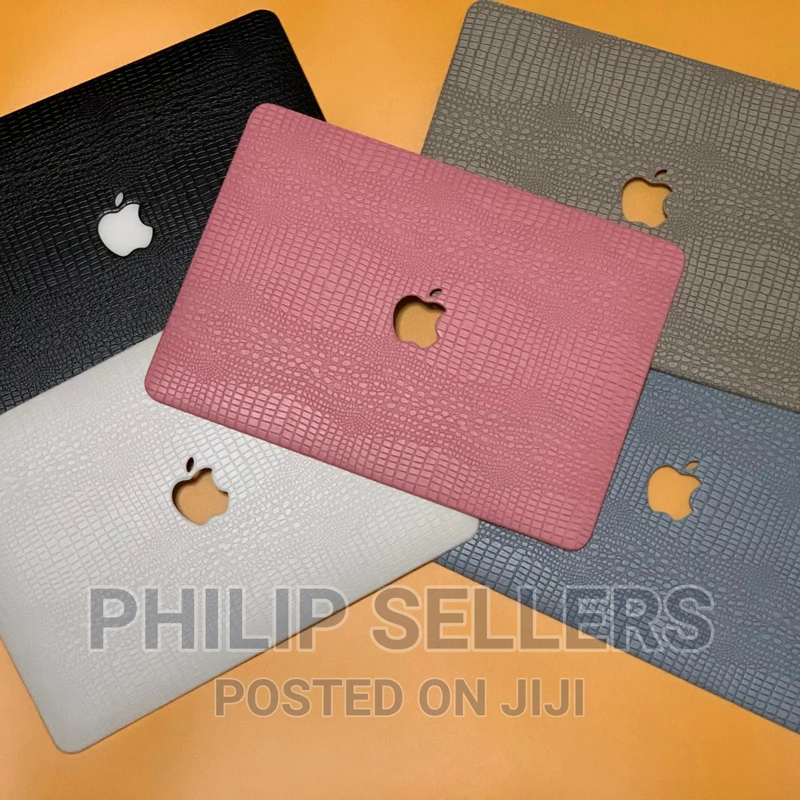 Black Stylis Crocodile Texture Leather Macbook