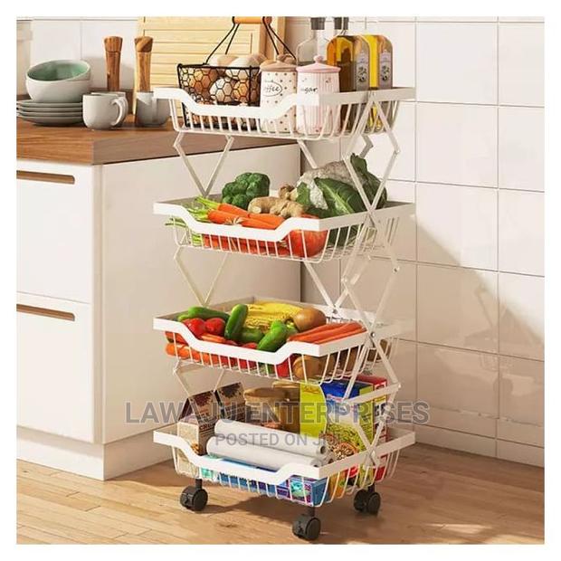Kitchen Metallic Fruit and Vegetable Rack