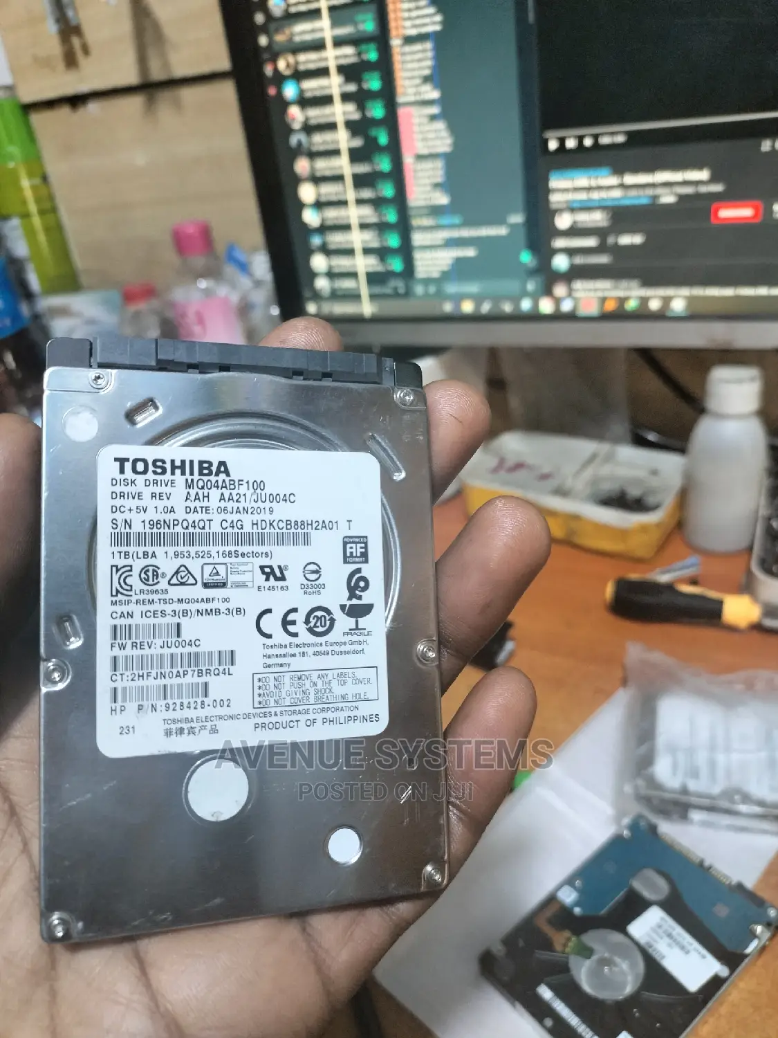 Laptop Hard Disks Desktop Hard Drive and Ssd's