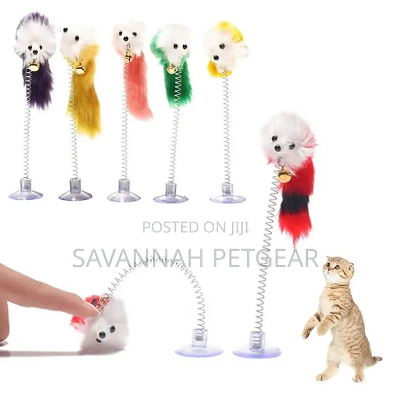 Feather Mice Cat Toy Bottom Sucker Kitten Puppy Cat Toy