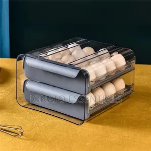 32pcs Egg Drawer Tray, Fridge Organizer, Egg Storage Box