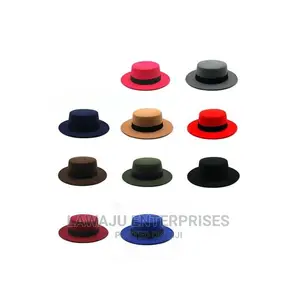 Fashion Wide Brim Flat Top Jazz Hat