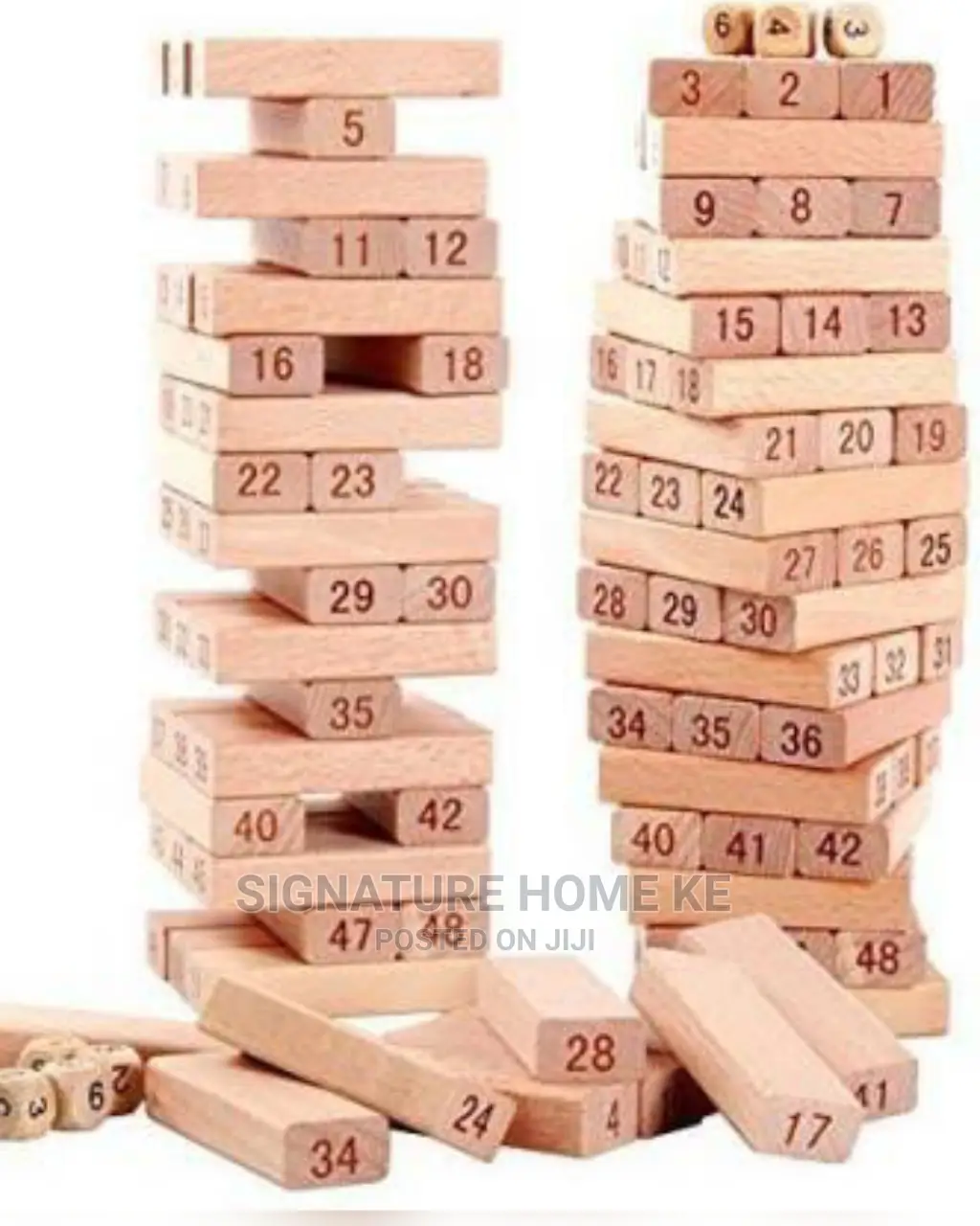 54pcs Wooden Stacking Tower(Jenga Blocks)