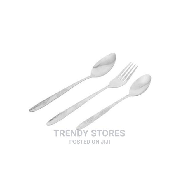 12pcs Table Spoons 12 Pcs of Forks - Silver - main view