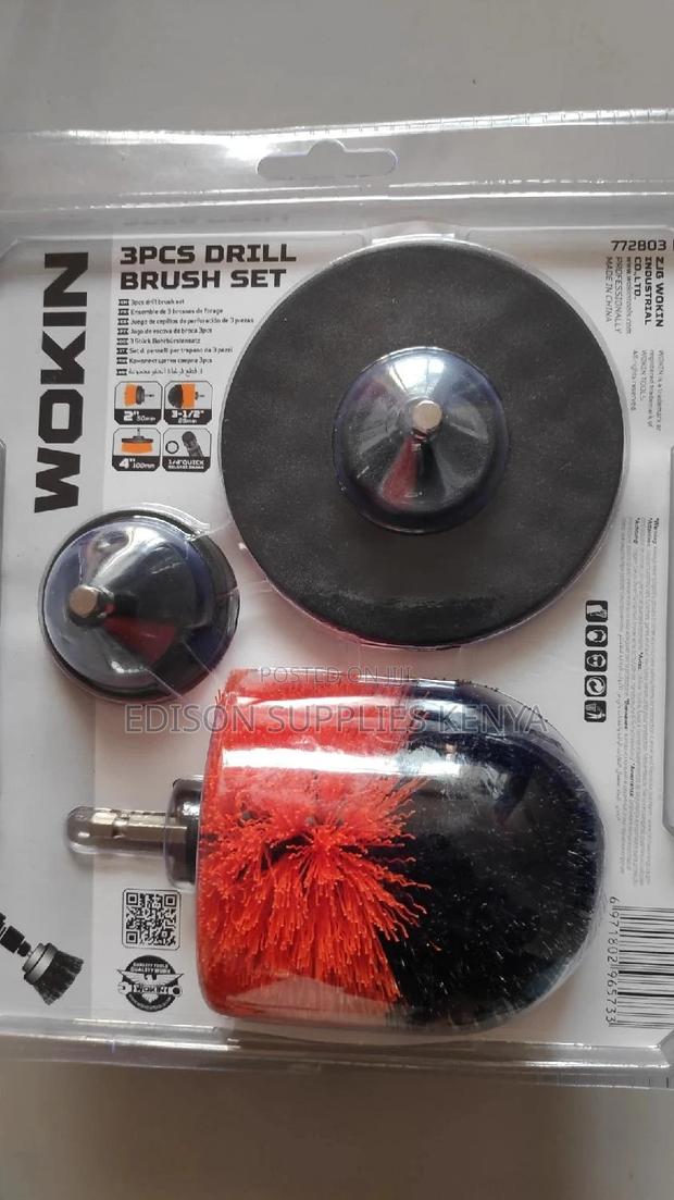 Drill Brush Set 3pcs Wokin Drill Powered Cleaning Brush Set - thumbnail 2