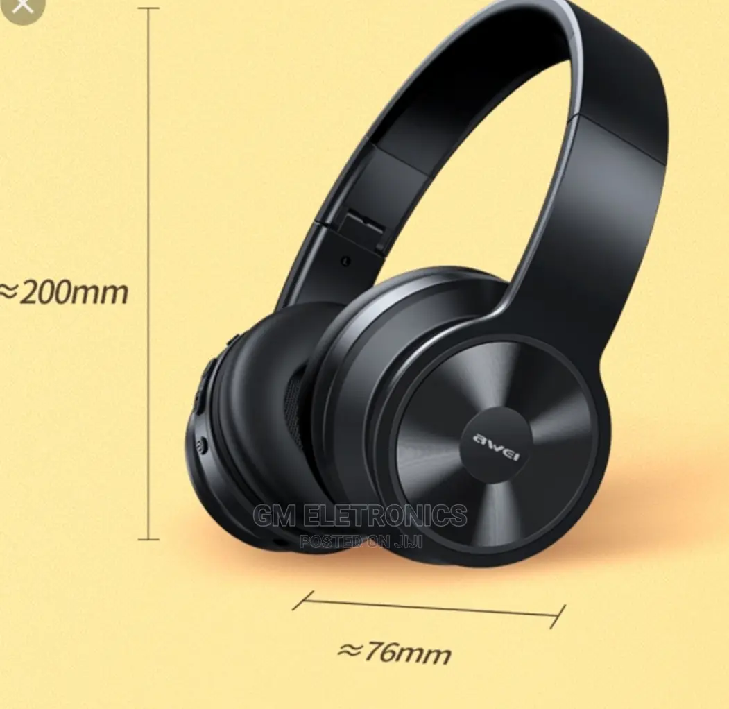 Original Awei Foldable Wireless Bluetooth Headphone(Black in Nairobi
