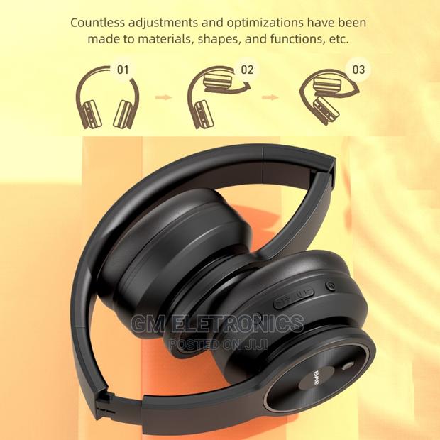Original Awei Foldable Wireless Bluetooth Headphone(Black - thumbnail 3