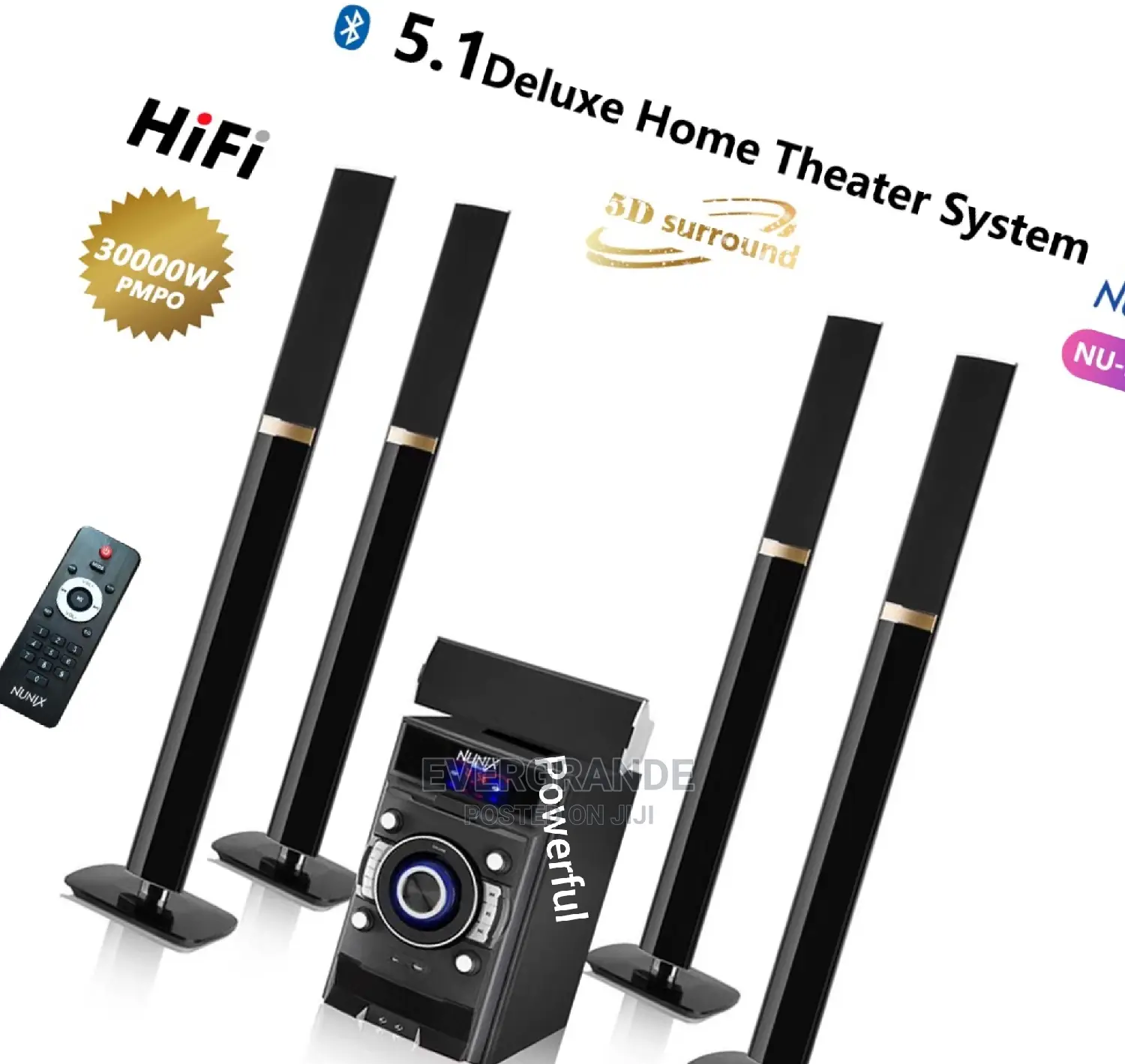 5:1 30000 Watts Home Theater Systems Nunix 9090A