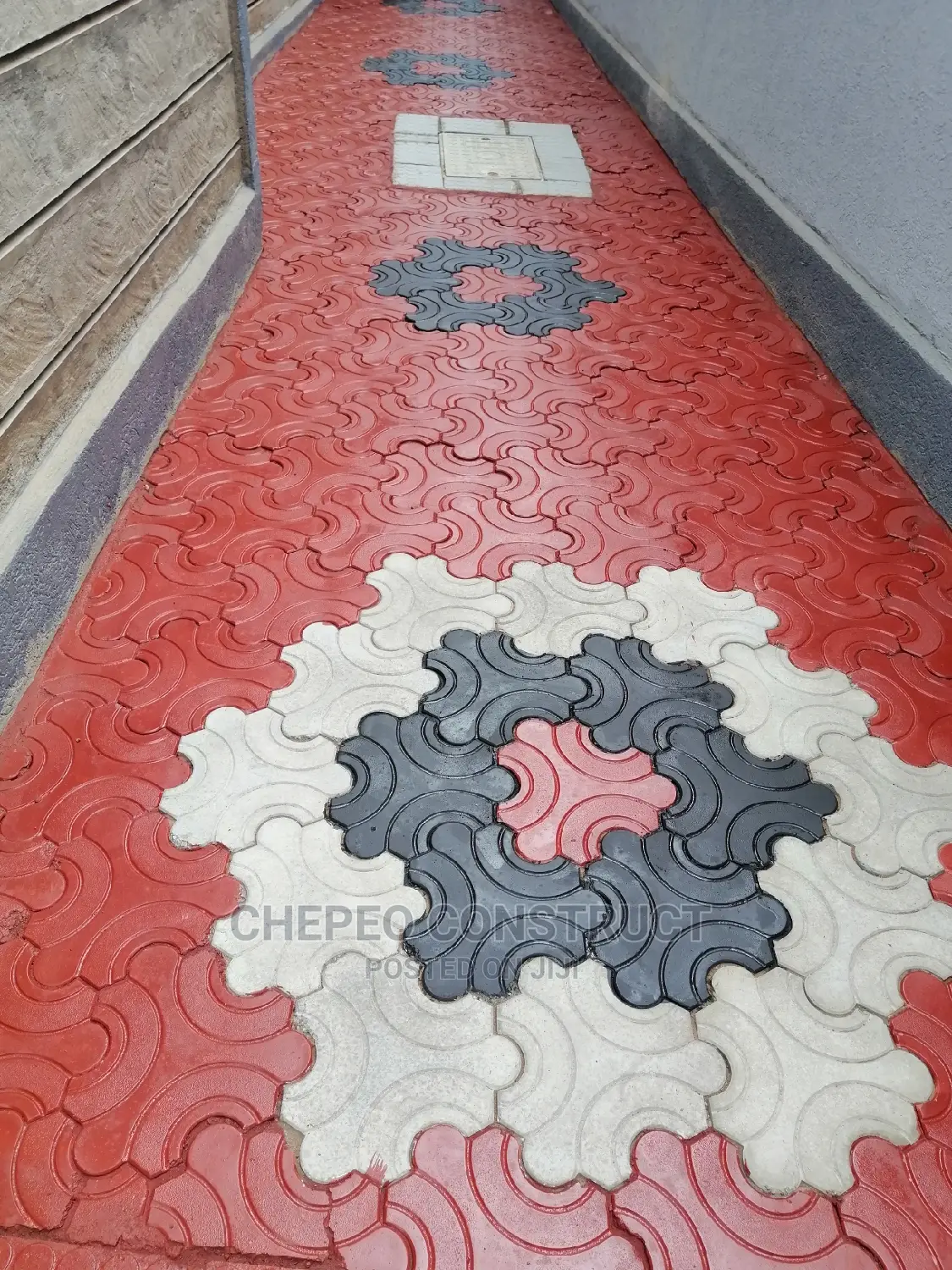Polished Coloured Cabro Pavers Patio