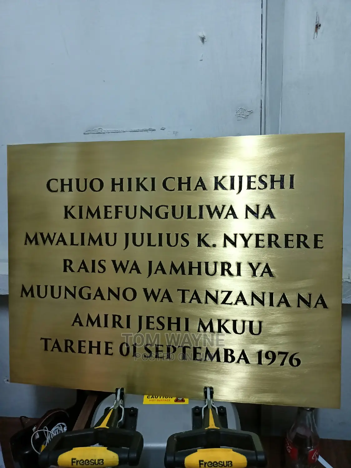 Brass Engraved Launching Plaques