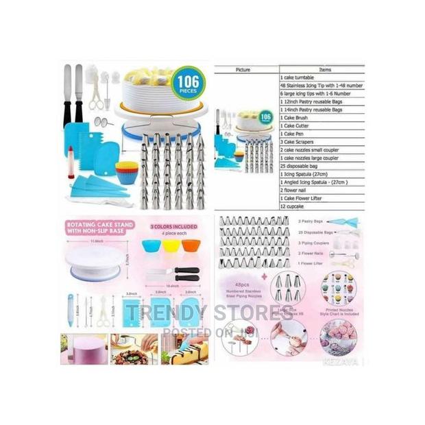 106pcs Beginners Kit Cake Decorating Tools Baking Pastry Set - thumbnail 2