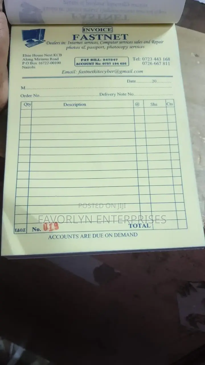 Receipt Books  Printings