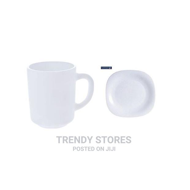 Dinner Plates 6 Pieces + 6 Pcs of Cups - White