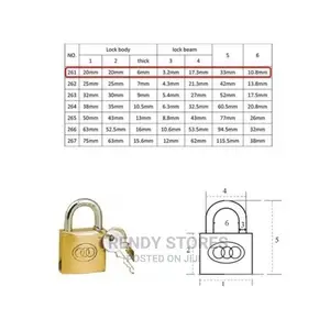 Tri Circle Padlock - Size 38mm No 264 3 Keys