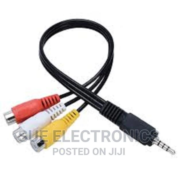 Av Male to 3 Rca Female Audio Video Cable Stereo Jack