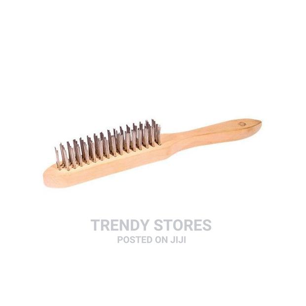 Brown Wooden Wire Brush - thumbnail 3