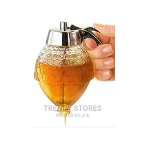 Acrylic Storage Pot Honey Dispenser With Drip Bottle
