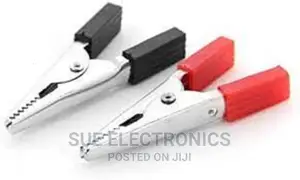 Insulated Crocodile Clips Plastic Handle Cable Lead