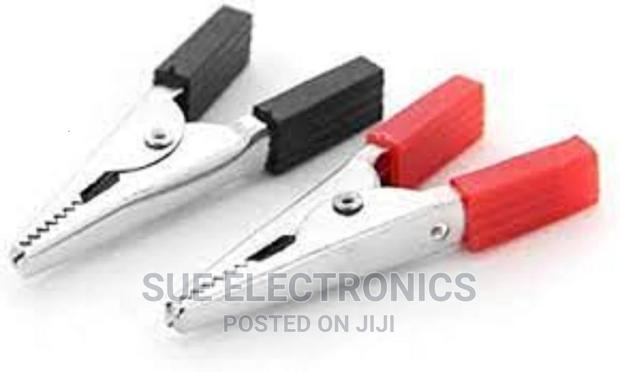Insulated Crocodile Clips Plastic Handle Cable Lead