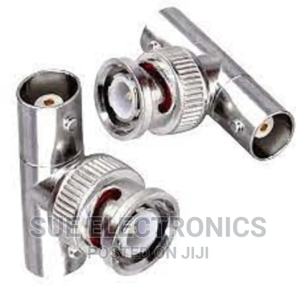 3 Way T Type BNC Male to 2 BNC Female Adapter