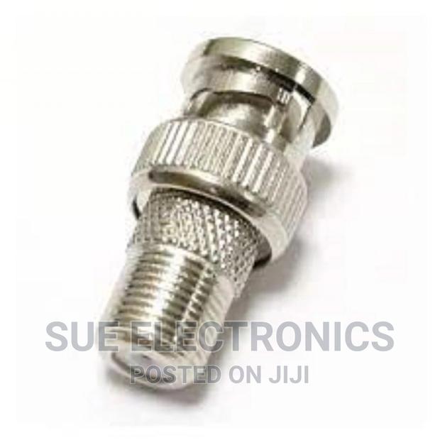 BNC Male to F Female Connector, BNC Screw-on to F Connector,