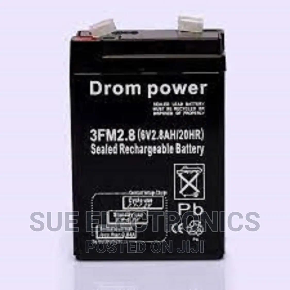 6v 2.8ah Maintenance Free Rechargable Battery