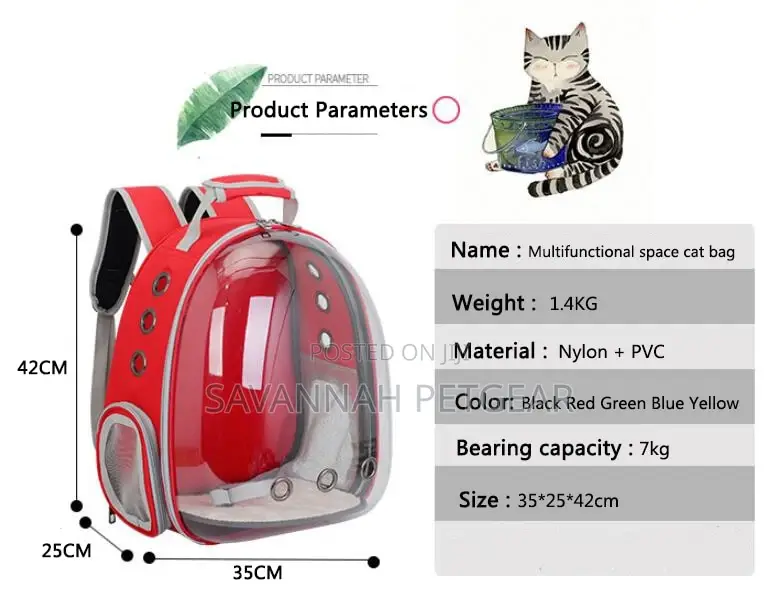 Breathable Space Travel Pet Carrier Cat Bag