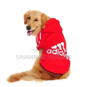 Adidog Red Casual Dog Hoodies