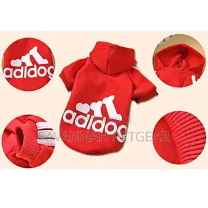 Adidog Red Casual Dog Hoodies