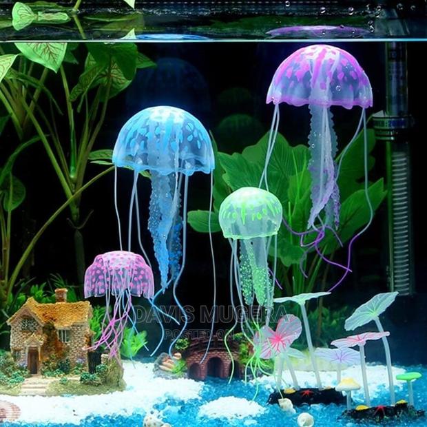 Artificial Glowing Jellyfish Aquarium Fish Tank Ornament Dec - main view