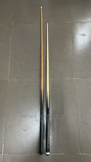 A Pair of Pool Cues (Game Playing Stick) Large and Small
