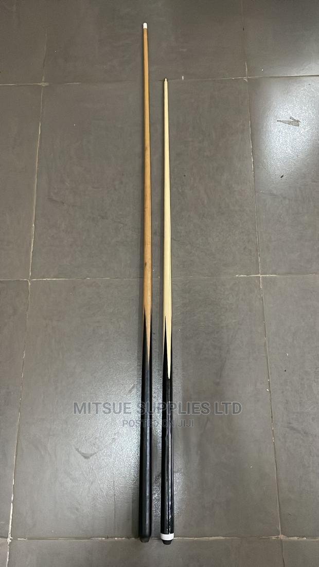 A Pair Of Pool Cues (Game Playing Stick) Large And Small