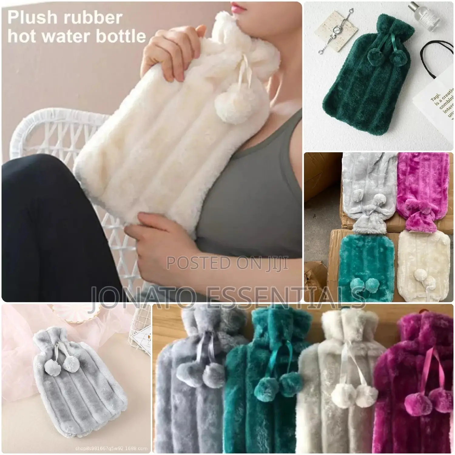 2l Plush Hot Water Bottle, Body Massage Heat Bag