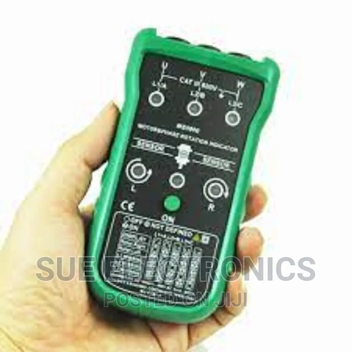 Three Phase Rotation Indicators Tester Meter-Black