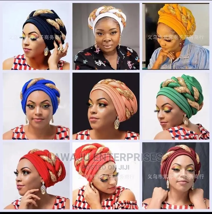 Ladies Stylish Gele Headwrap Turbans Bonnets