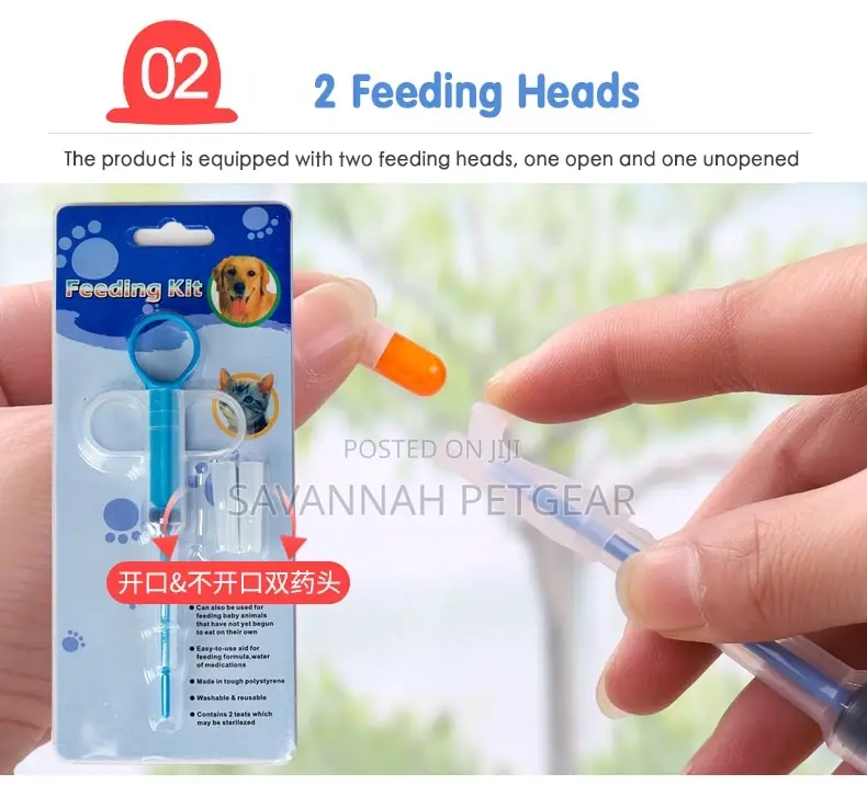 Pet Medicine Popper and Feeding Kit for Kittens and Puppies