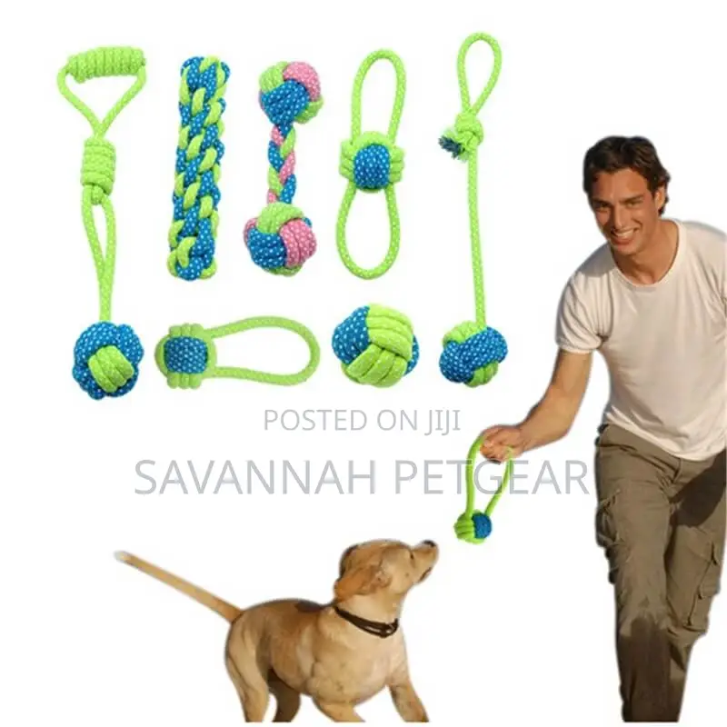 7 Toys Set Tough Rope Dog Toys for Playing, Training Teeth