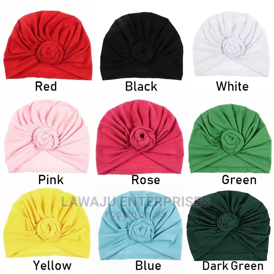 100% Cotton Turban Headband Head Wrap Bonnet Cap
