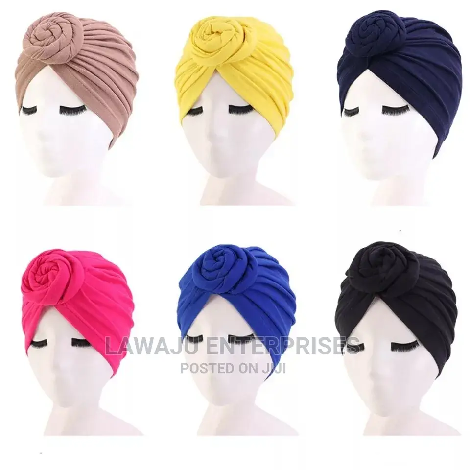 100% Cotton Turban Headband Head Wrap Bonnet Cap