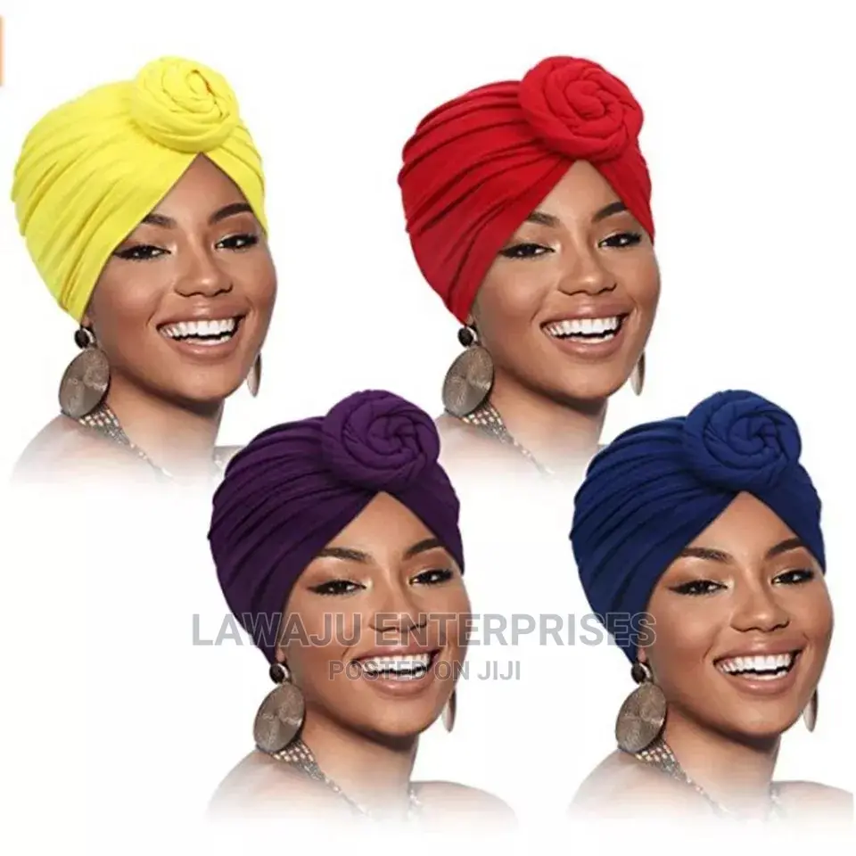 100% Cotton Turban Headband Head Wrap Bonnet Cap