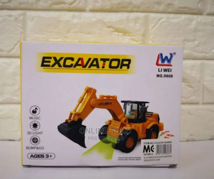 Kids Battery Operated Bump and Go Excavator Truck Toy