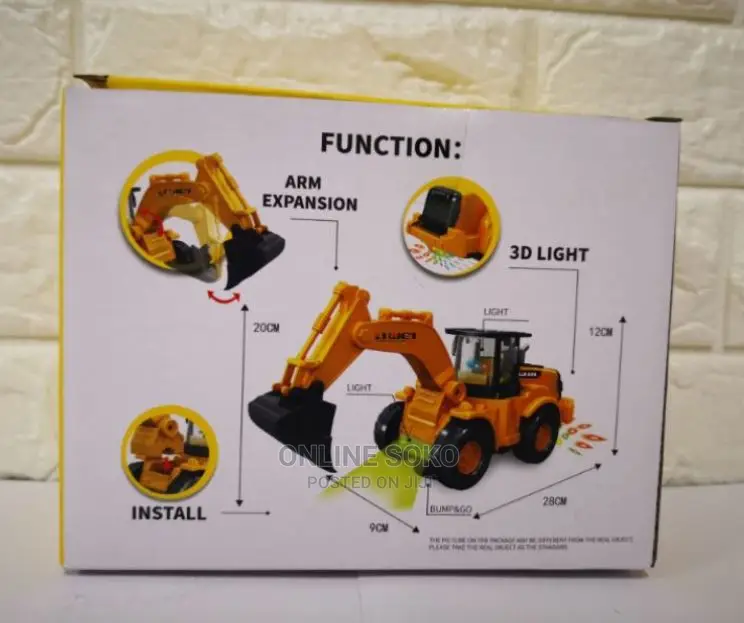 Kids Battery Operated Bump and Go Excavator Truck Toy