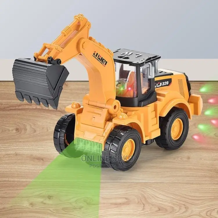 Kids Battery Operated Bump and Go Excavator Truck Toy