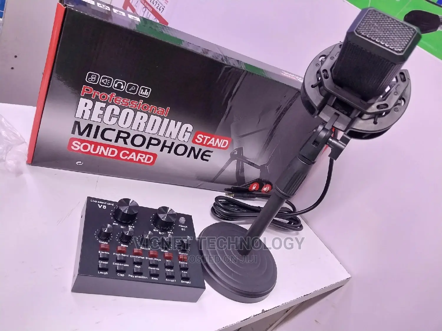 Podcast Codenser Recording Microphone and Sound Card