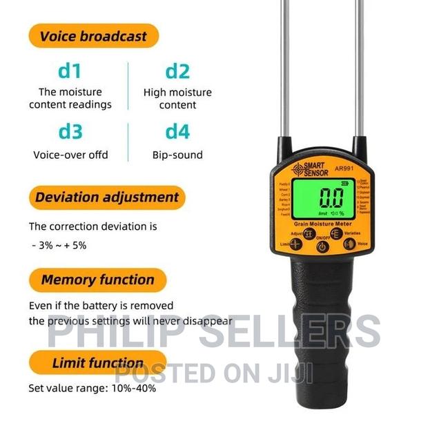 Digital Moisture Meter Cereal Moisture Meter AR991 Smart R F - thumbnail 2